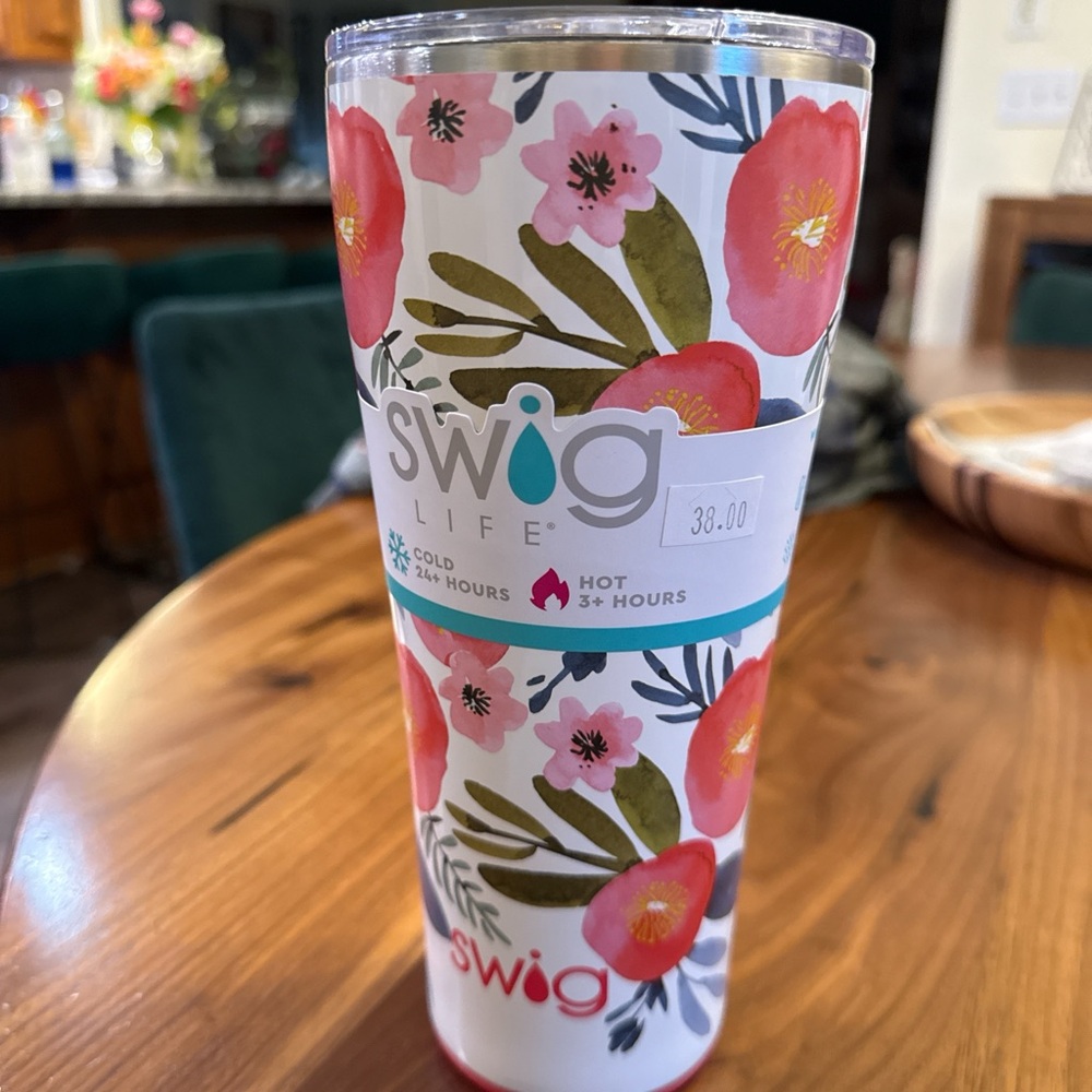 Swig Life Floral Insulated Tumbler - Pink & Green